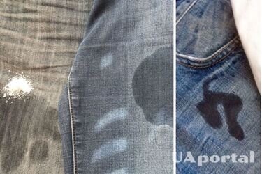 Как отчистить жирные пятна из джинсов