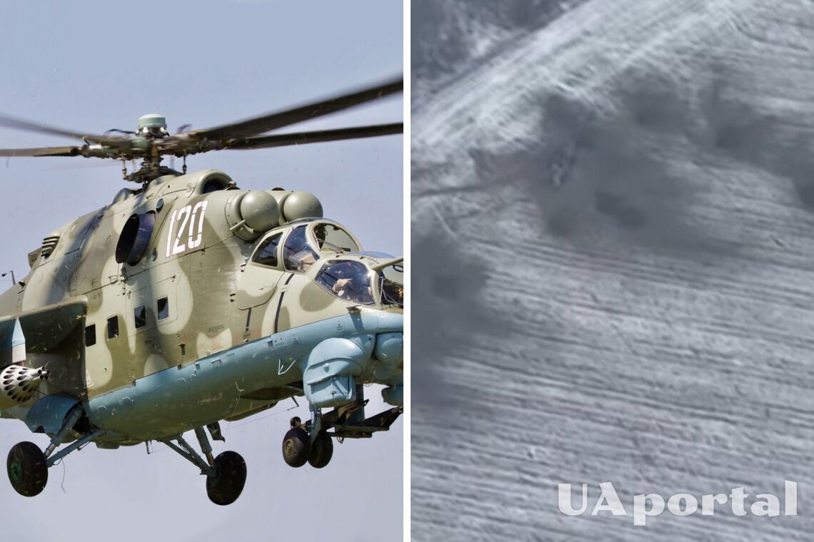 ЗСУ з артилерії знищили російський гелікоптер Мі-24 (відео)