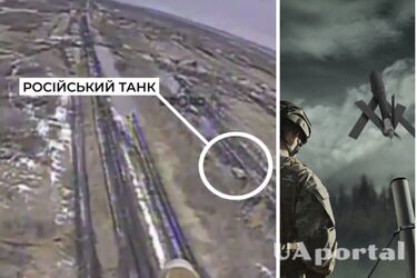Спецназовцы СБУ взорвали российский танк вместе с экипажем с помощью дрона-камикадзе (видео)