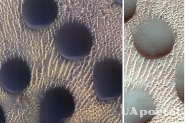 Ученые увидели круглые дюны на Марсе