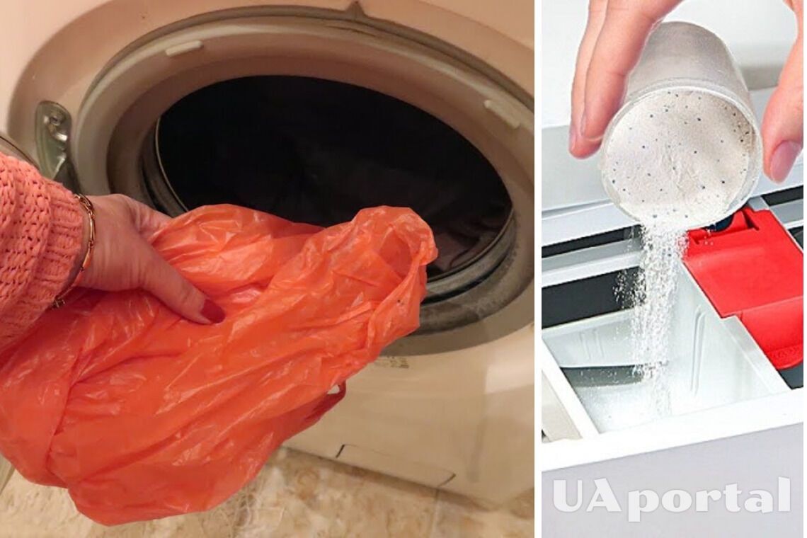Why put a plastic bag in the washing machine 