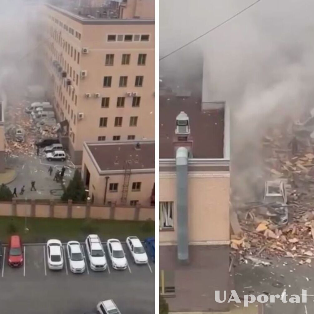 Очевидець вибуху в будівлі управління ФСБ розповів подробиці та показав військових, що гасять пожежу (відео)