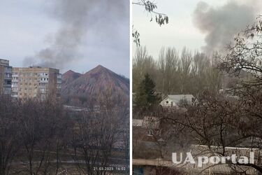 Occupants' ammunition depot explodes in Donetsk (video)