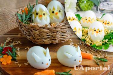 Закуска з яйця на Великдень для дітей