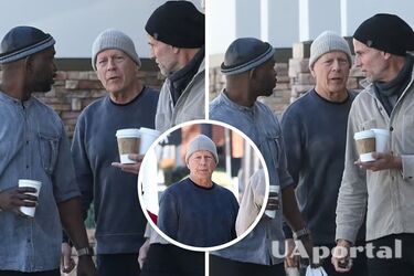 Больного афазией Брюса Уиллиса папарацци застали на прогулке с друзьями (фото)