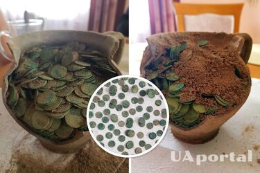 An ancient treasure hidden in a ceramic jug was found in Poland (photo)