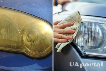Як очистити пожовклі фари автомобіля
