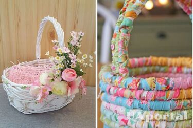 Easter 2023: silk flowers and a fabric basket: original ideas for decorating a basket for Easter