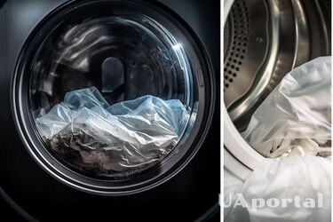 Why wash things together with a cellophane bag: an effective life hack
