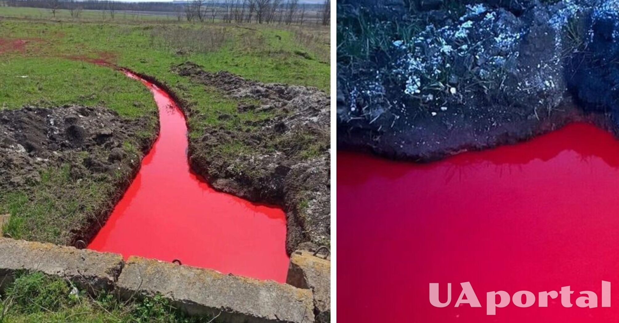 На росії у Бєлгородській області помітили загадкові 'криваві' ріки (фото)