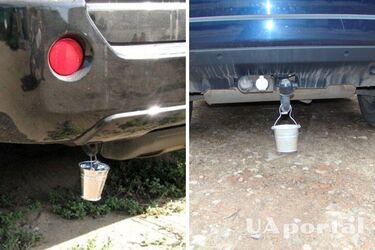 Why do they hang a small bucket behind the car: omens and superstitions