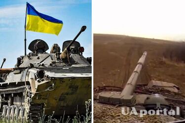 'Слаженная работа танковым огнем': украинские бойцы показали удары по оккупантам под Бахмутом (видео)