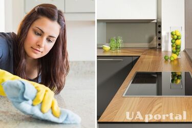 Как очистить кухонную столешницу от жира и желтых пятен
