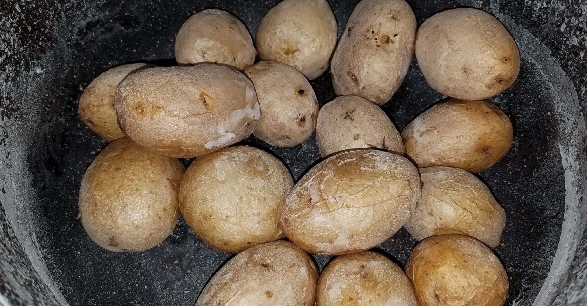 Вареный картофель в гипертоническом растворе