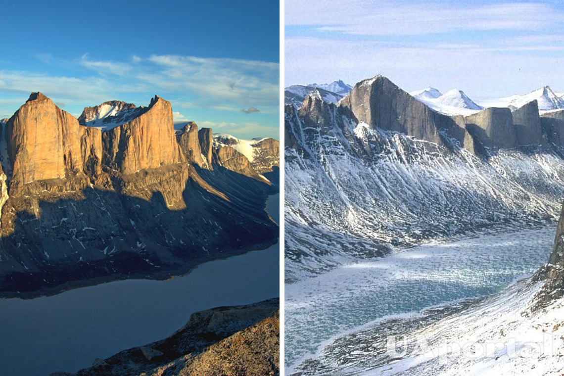 26 seconds of free flight to the ground: what the world's largest vertical cliff looks like on Baffin Island