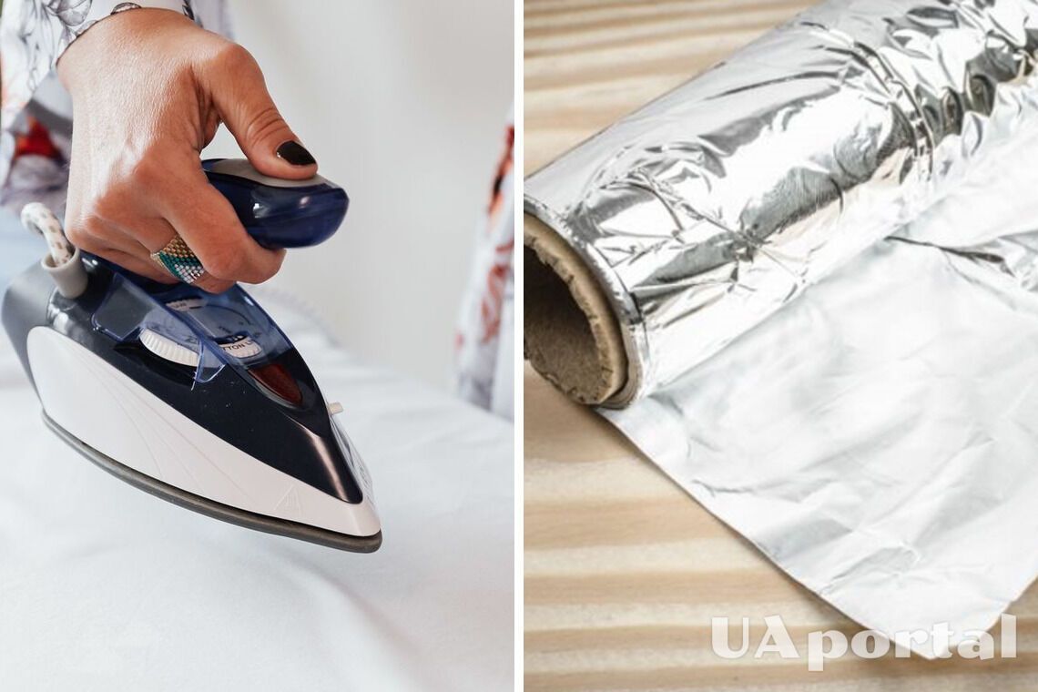 Foil speeds up the ironing process: an interesting life hack