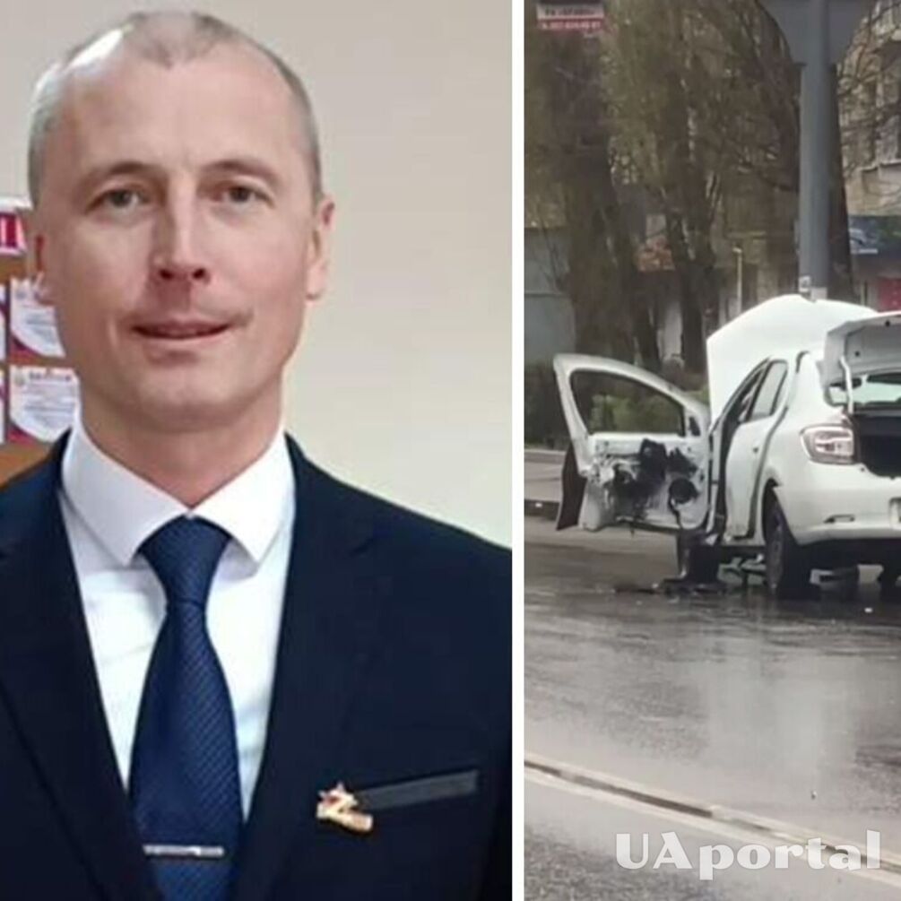 Collaborator Maksym Zubarev's car blown up in Melitopol (video)