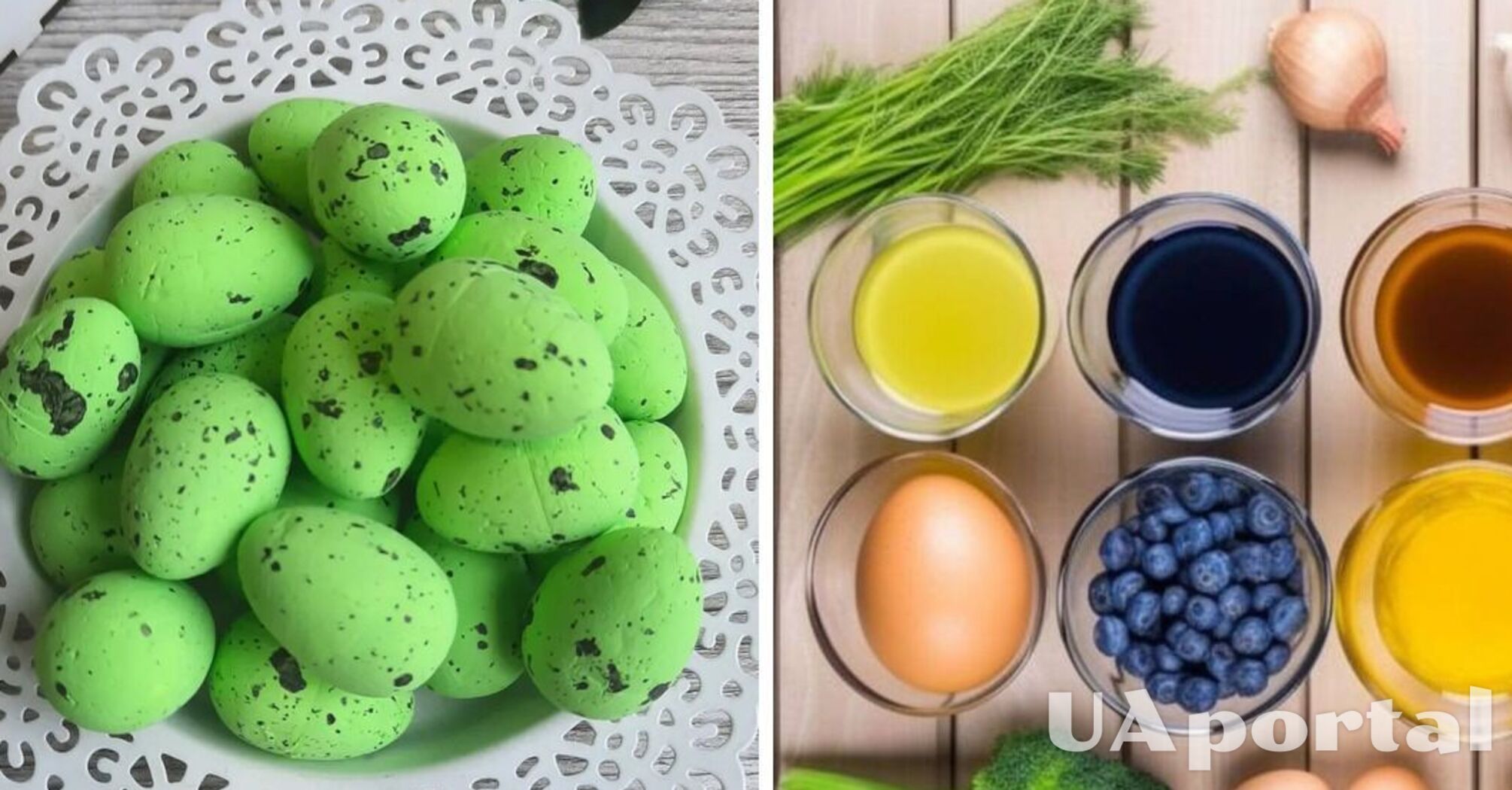 You will get a pleasant mint color: how to dye eggs for Easter with nettles