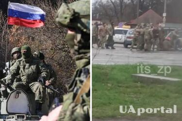 Не поделили сгущенку: в Каменце на Запорожье произошла массовая драка оккупантов (видео)