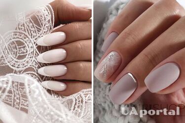 Stylish ideas for wedding manicure 2023: from gilding to lace