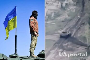 'Відстежили рух, розрахували та вразили ціль': українські військові знищили танк окупантів на Луганщині (відео)