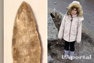 8-летняя девочка в Норвегии случайно обнаружила кинжал каменного века возле школы (фото)