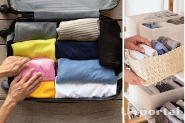How to fold things in the wardrobe to save as much space as possible