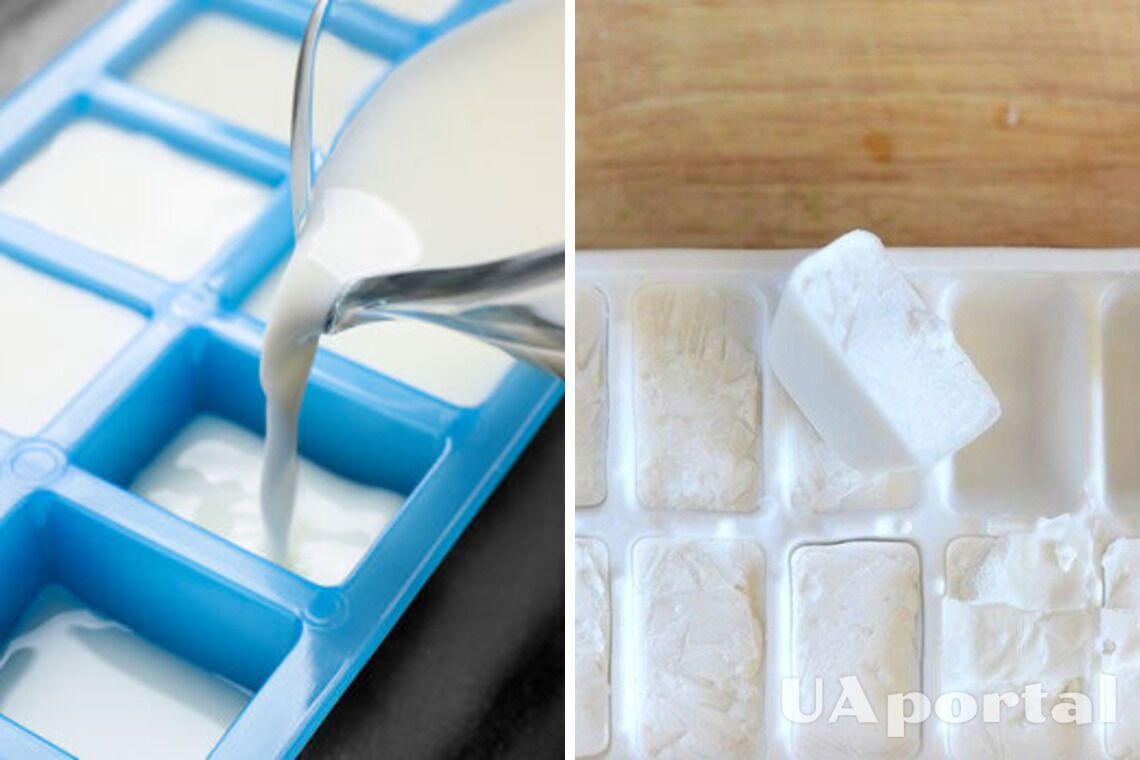 Why freeze milk in ice cube trays