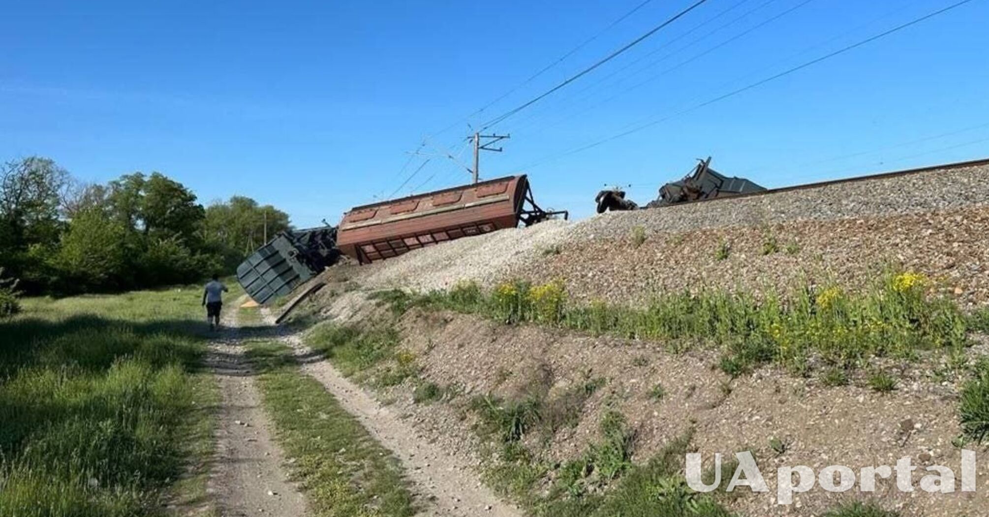 Railway blown up in Crimea near Bakhchisarai: wagons derailed (photos)