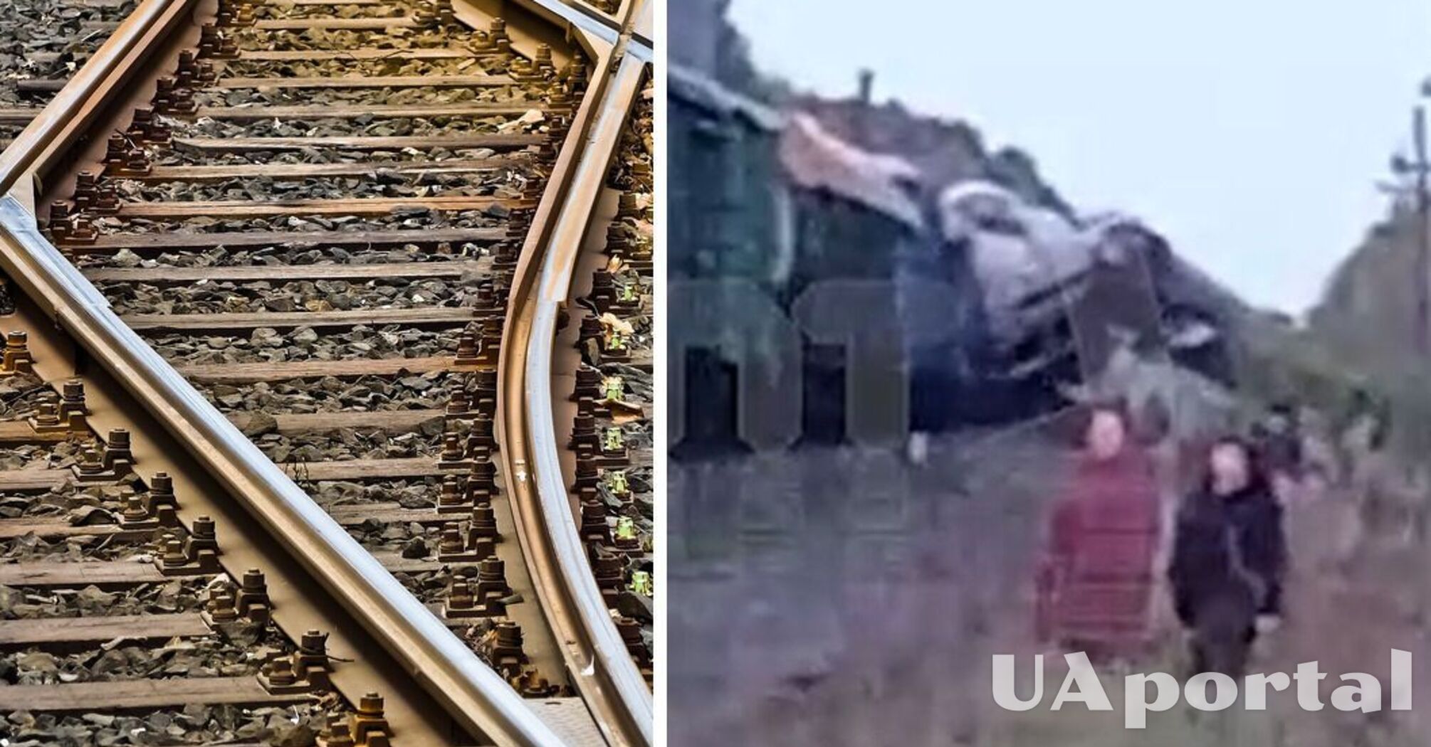 Railway blown up again in the Bryansk region: 8 wagons derailed (video)