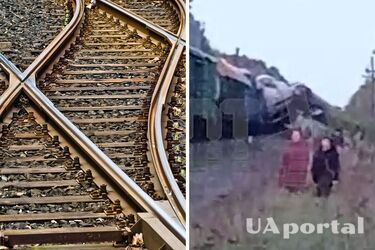 В Брянской области снова взорвали железную дорогу: восемь вагонов сошли с рельсов (видео)