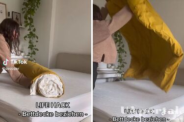 Как быстро заправить одеяло в постель