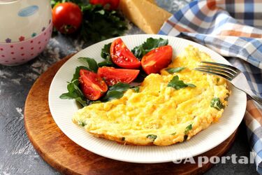 Как сделать пышный омлет без молока