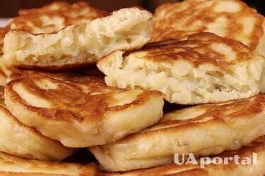 Как сделать пышные яблочные оладьи из йогурта