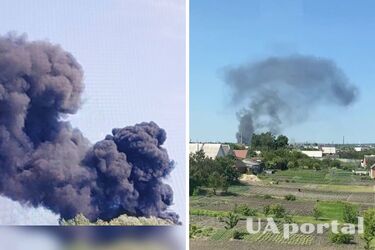 More explosions in Belgorod region, locals film a column of black smoke (video)