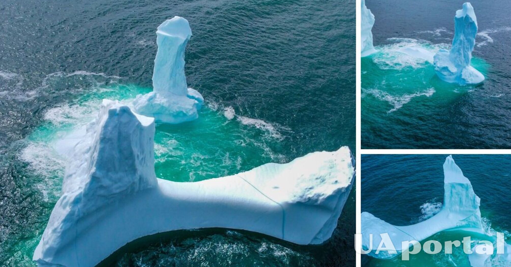 Величезний айсберг у формі фалоса помітили мешканці канадського міста Ділдо (фото)
