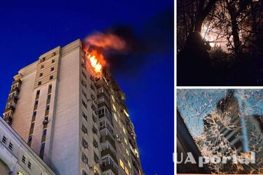 Киев третий раз за сутки атакован дронами: Кличко показал последствия падения обломков и призвал не выходить на балконы во время атак (фото, видео)