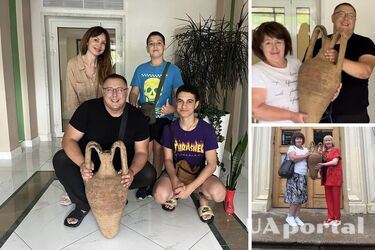 В Одессе переселенцы из Херсона выловили в море византийскую амфору (фото)