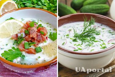 Незвичний рецепт окрошки з копченим лососем