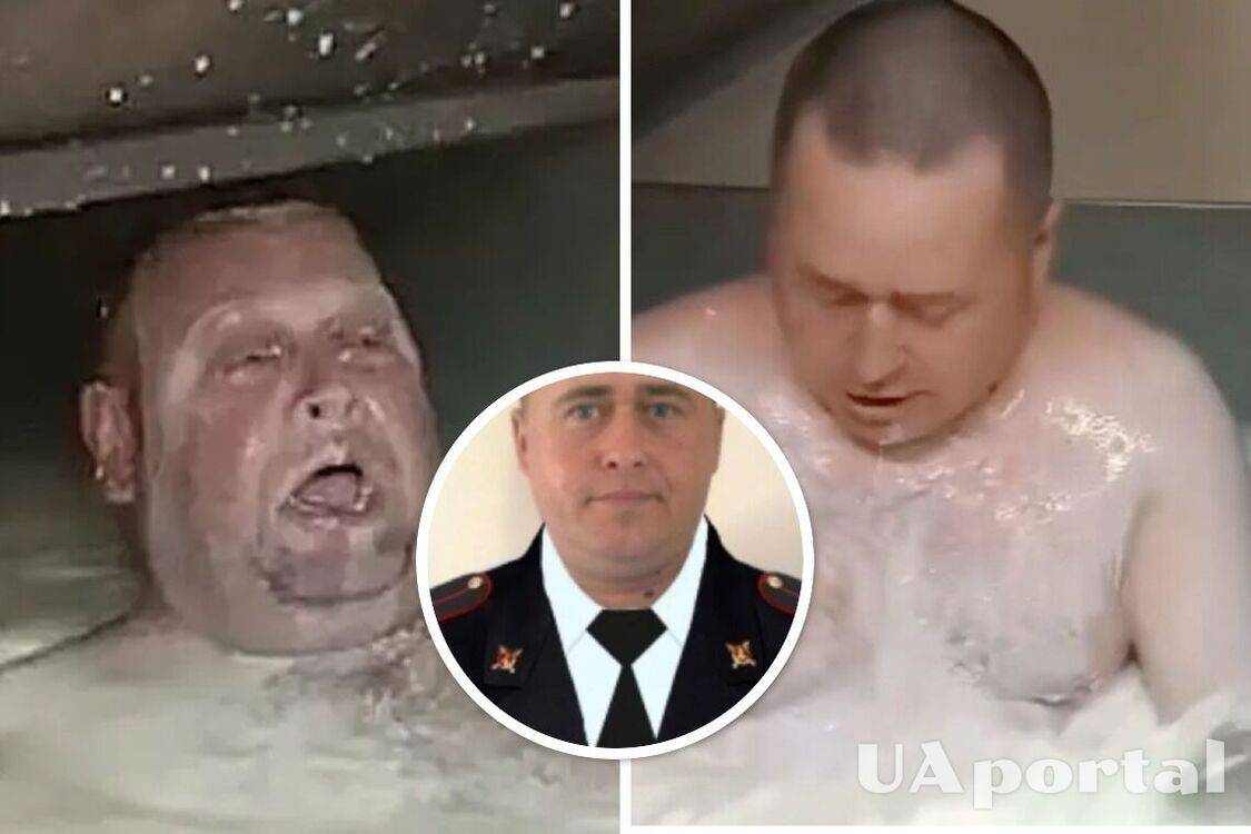 In Russia, a businessman and an ex-policeman bathed naked in a vat of milk at a factory (video)