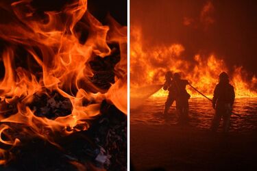 На россии в Елани сгорел штаб дивизии ЦВО, военные разбирают завалы