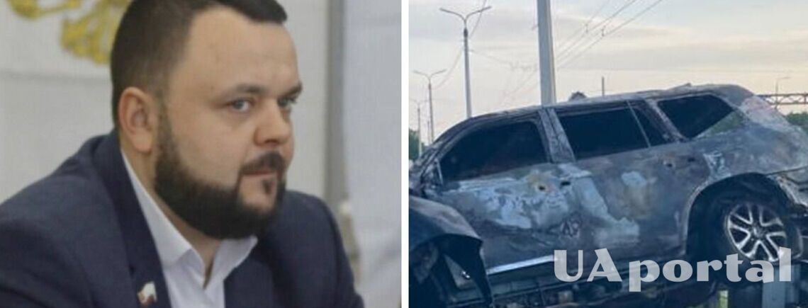 В Симферополе подорвалось авто с запорожским оккупантом Владимиром Епифановым: трое пострадавших