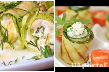 Пикантный вкус: рецепт кабачковых рулетов с курицей и творогом