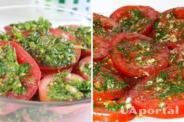 Закуска за 30 минут: рецепт быстрых маринованных помидоров