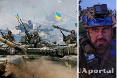 Oleh Sentsov showed a photo of the destroyed combat vehicle, from which he managed to get out