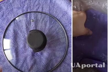 How to make a tool to clean upholstered furniture with a saucepan lid and a microfibre cloth