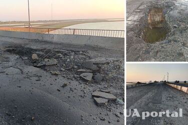 Bridge in Chongar leading to Crimea blown up: first photos appear