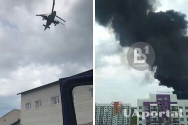A massive fire broke out at an oil depot in Voronezh: a helicopter strike was carried out (video)