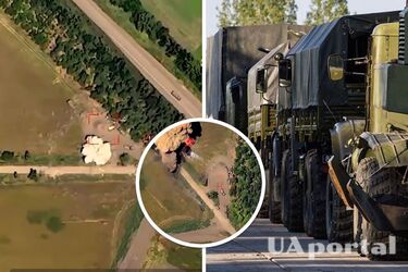 Колонна из семи российских грузовиков ликвидирована на Запорожском направлении (взрывное видео)