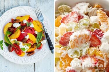 Десерт за 15 хвилин: рецепт солодкого салату з персиками та полуницею